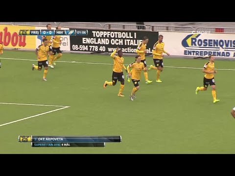 Akpoveta ger Frej ledningen innan Halmstad har rört bollen - TV4 Sport