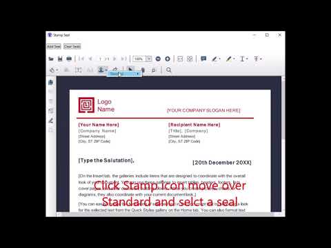 stamping digital seal as an annotation on pdf document - using, Stamp Seal, a windows desktop app.