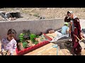 Flower Planting Day: Single Mom and Children Decorate Their Yard