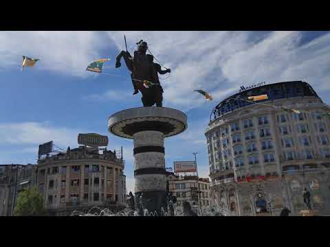 shkupi city qyteti i monumenteve 2022 4k video