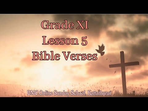 Lesson 5-Bible Verses(Grade XI)