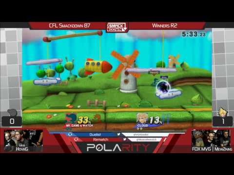 CFL Smackdown 88 WiiU - HovrG (GnW) vs FOX MVG | Mew2king (Cloud) - Winners R2