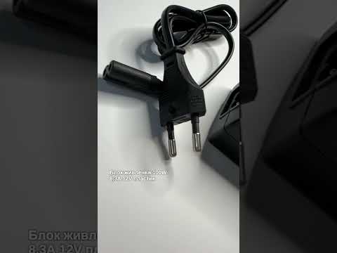 Led блок питания пластиковый 12V 8.3A 100Вт со штекером и кабелем питания - фото 1 - id-p2525998880