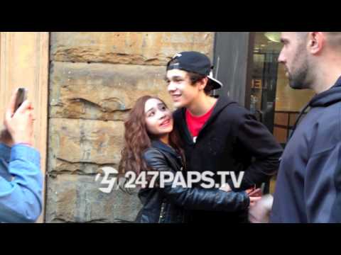 (Exclusive)  Austin Mahone leaving a recording studio in NYC