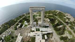 preview picture of video 'Naxos island , ancient Portara flying with DJI Phantom2(uncut video)'
