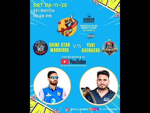🏏SEMI - FINAL- 1 | Yuvi Avengers 🆚 ShineStar Waariors | League Match 13 | GCCL Season 4 | LIVE