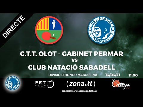 13/03/2021 11:00 CLUB NATACIÓ SABADELL vs C.T.T. Olot - Gabinet Permar