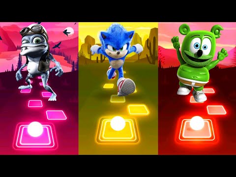 🔥TILES HOP | CRAZY FROG🐸 VS SONIC🐺  VS GUMMY BEAR🐻