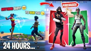 I Purchased this Weird Girl EVERY FORTNITE Skin she wanted for 24 hours... SORRY Miss Thotiana
