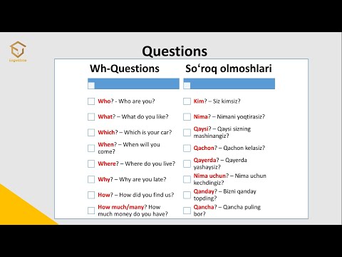 28-dars. Yes/No & Wh-Questions (A1 daraja)