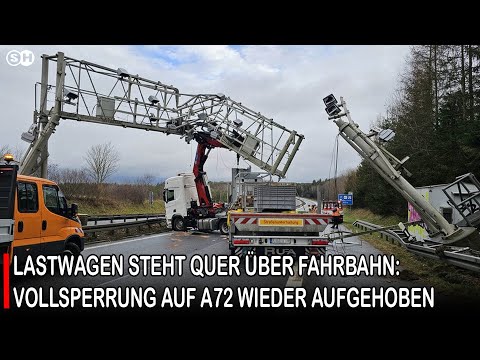 LASTWAGEN STEHT QUER ÜBER FAHRBAHN: VOLLSPERRUNG AUF A72 WIEDER AUFGEHOBEN | SH News German