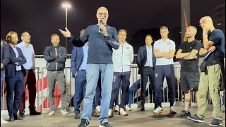 Genoa, la parole del Presidente Zangrillo da Piazzale Kennedy