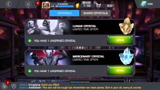 Marvel Contest of Champions crystal bundle Symbiotic Lunar Mercenary opening
