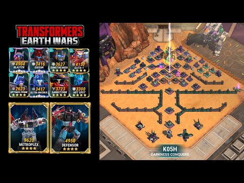 Transformers Earth Wars: Elita-1 Pop-Up  Vs. K05H (Darkness Conquers) - Commander