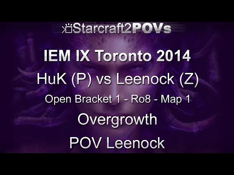 SC2 HotS - IEM IX Toronto 2014 - HuK vs Leenock - OB1 Ro8 - Map 1 - Overgrowth - Leenock