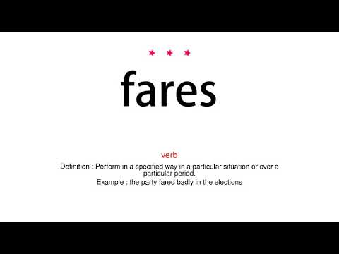 How to pronounce fares - Vocab Today