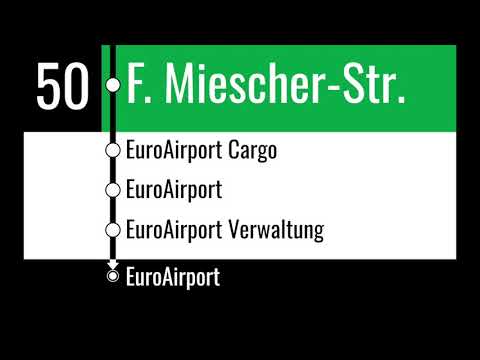BVB Ansagen - Bus 50 vom Bahnhof Basel SBB zum EuroAirport