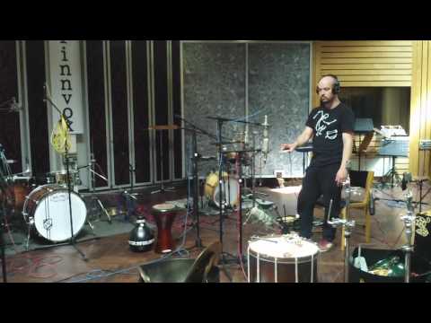 Teea Aarnio recording session, percussion & drums