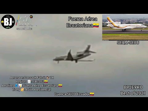 FAE-052🇪🇨✈️🚀Dassault Falcón🦅7X Fuerza Aérea Ecuatoriana🇪🇨Volando por Sucre Cuenca🇪🇨(2021)