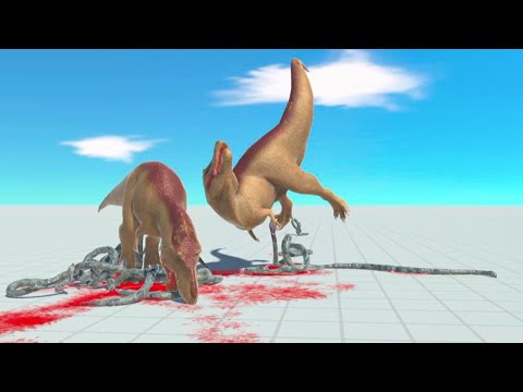 5 Giant Anaconda vs All Dinosaurs | Animal Revolt Battle Simulator