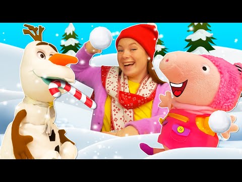Spielspaß mit Peppa Wutz. 🎄❄️☃️ Weihnachtsfest für Olaf und Peppa. Spielzeug Video für Kinder