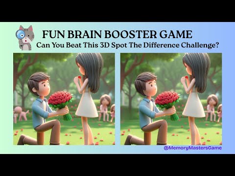 Spot The Difference Brain Game [6] | Can You Beat This 3D Spot The Difference Challenge? #puzzle