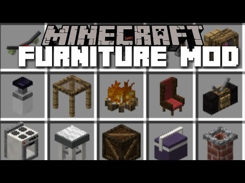 MC Naveed - Minecraft - Minecraft FURNITURE MOD / BRAND NEW HOUSE OUTDOOR FURNITURE AND TRAMPOLINE!! Minecraft