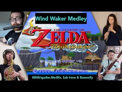 Zelda Wind Waker Wind Quartet Medley | Sab Irene ft. 8BitBrigadier, Medllix, & Bassoonify