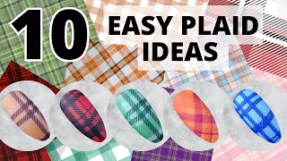 10 Easy plaid nail designs with just 1 stamping plate| Fall 2023