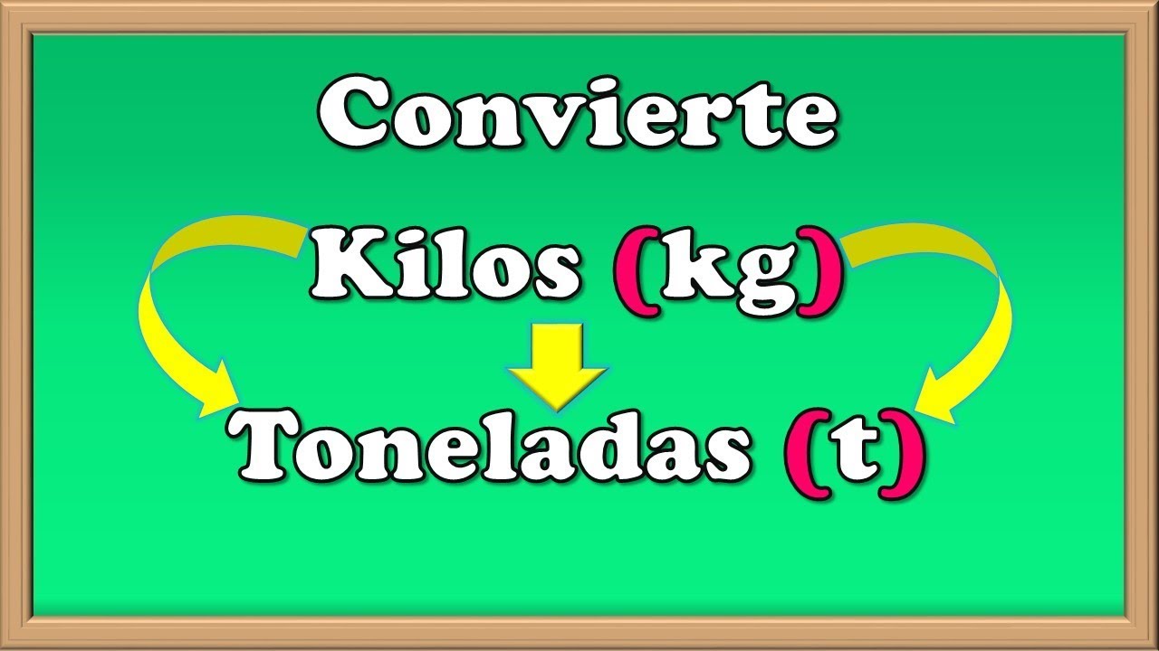 Como convertir Kilogramos (Kg) a toneladas(t) unidades de masa