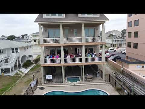 Drone view beach house