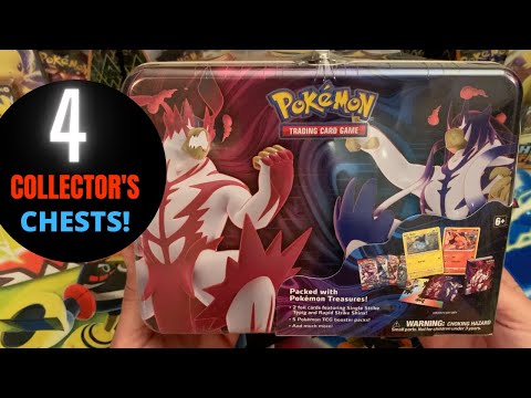 4 COLLECTOR'S CHESTS SPRING 2021! POKEMON OPENING! FREE TCGO CODES! BATTLE STYLES VIVID VOLTAGE
