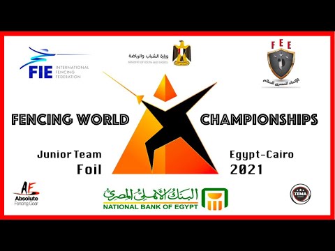 Fencing World Championships Egypt Cairo 2021 - Junior Team Foil Piste Red