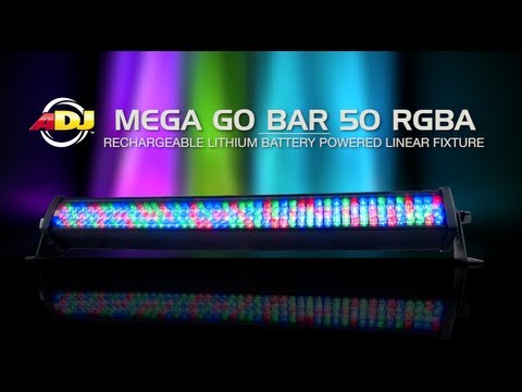American DJ Mega Go Bar 50 RGBA - Battery-Powered LED Linear Fixture (24") image 6