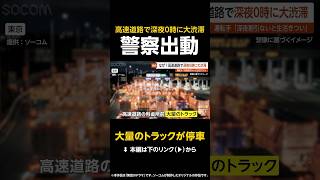 【大量のトラックが停車】大渋滞“0時待ち”高速道路の料金所前でトラックが次々停車…警察出動で一時騒然 東京【GTA5】#shorts