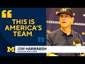 Jim Harbaugh calls Michigan Wolverines "AMERICA'S TEAM" I CBS Sports