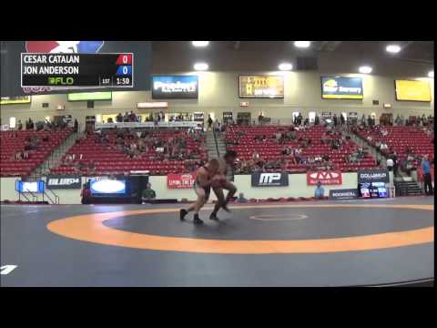 85 kg QF - Cesar Catalan (Unattached) vs Jon Anderson (Army WCAP)