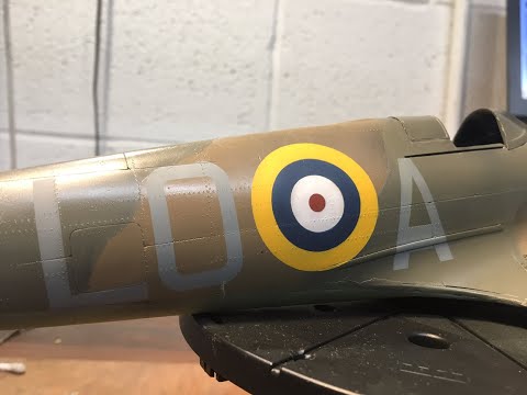 1973 Spitfire restoration project -  Painting RAF roundels with an airbrush