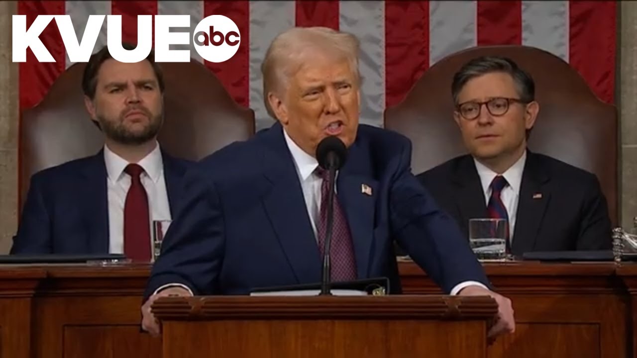 President Donald Trump speaks to Congress in record-length address