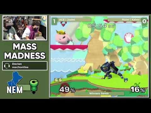 Mass Madness 37 SSBM - ACE | 2saint (Jigglypuff) vs. Mazer | Kalvar (Marth) - Melee WSF