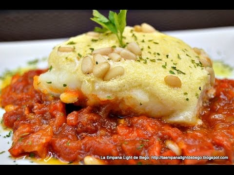 Bacalao con Tomate y Muselina de Ajo. Receta Muy Fácil