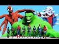 Team Spider-man (All suits) vs Hulk 2099 and Man-Spider and Spider-Man Doppleganger