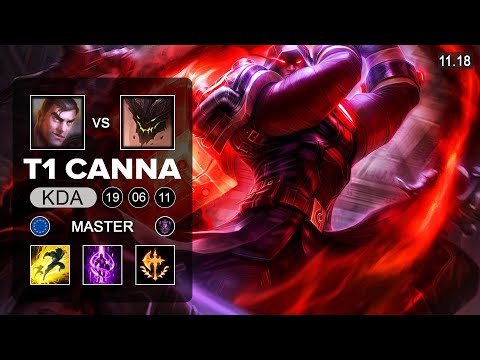 T1 Canna Jayce Top vs Malphite - EUW Master - Season 11 Patch 11.19