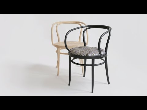 Thonet reinterprets classic bentwood 209 chair with Bolon's Villa La Madonna material