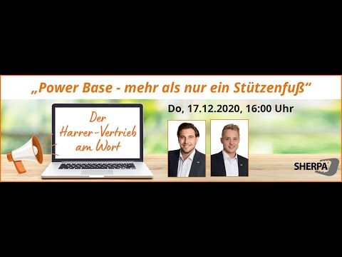 Webinar Aufzeichnung "Power Base - mehr als ein Stützenfuß" (Harrer-Vertrieb am Wort)