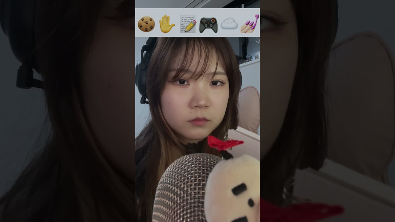 【ASMR】emoji challenge✨(🍪✋📝🎮☁️💅) #triggers