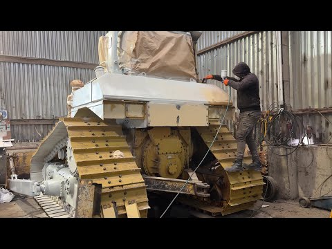 Revamping Our Caterpillar D6R Dozer : A Complete Painting Process - Labrianidis Constructions - 4k