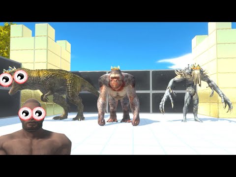 KING GORO + SCOURGE + T-REX + INFERNALS + PRIMATES + C.DINOS VS COLORFUL AQUA BOSSES + AQUATICS