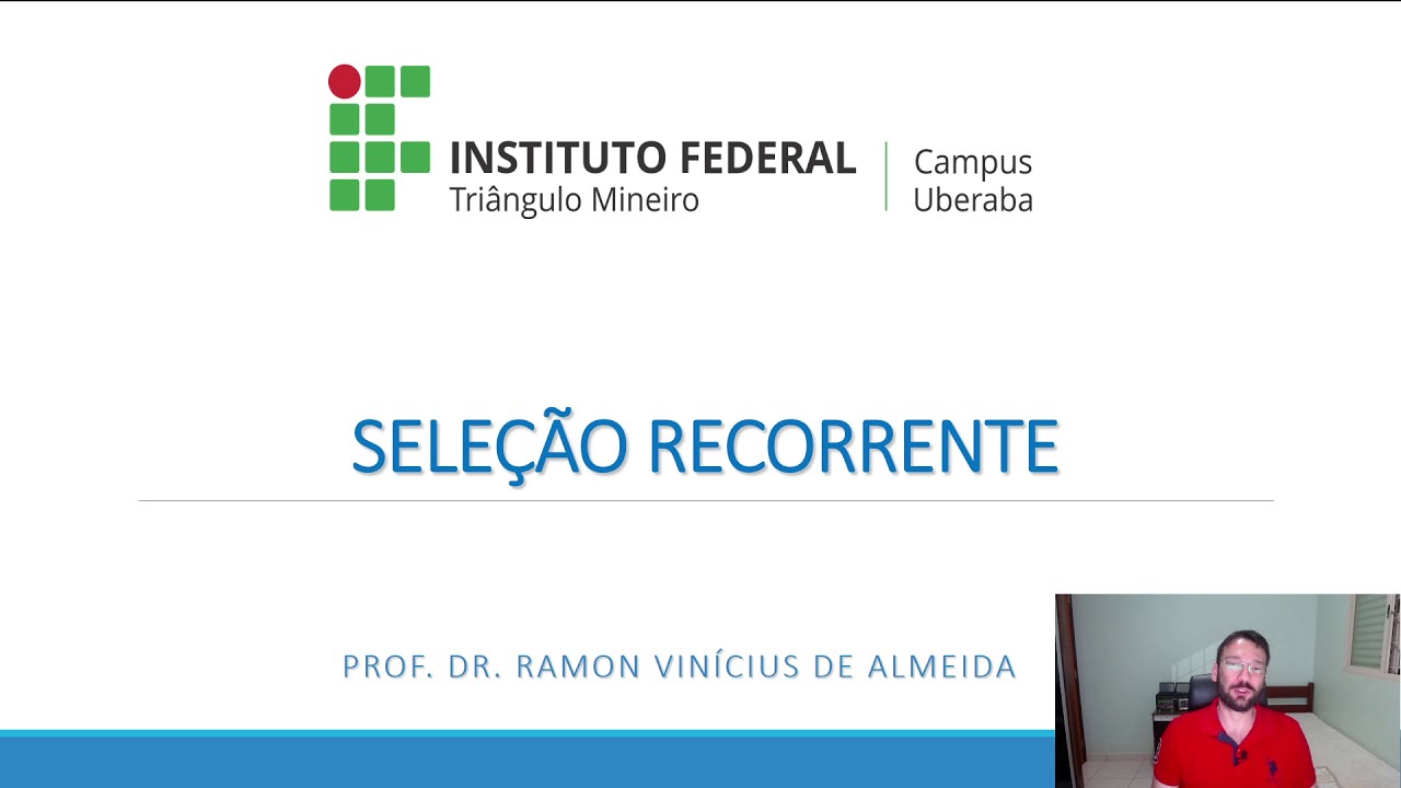 Melhoramento - Seleção Recorrente (SR).