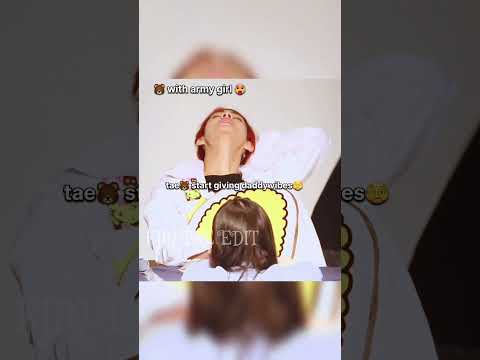 Taehyung's🐻 flirt🥵 vs kookie's🐰 flirt😍 with army girl🥰💜#bts #taehyung #shorts